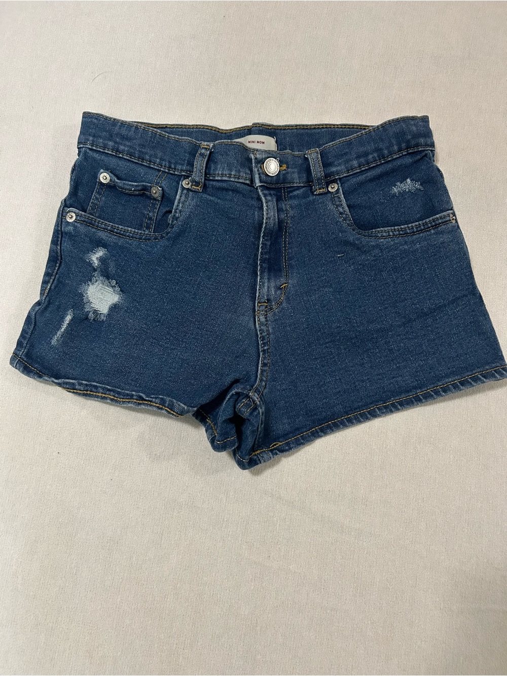 Levi’s - mini mom Classic High-Rise Dark Blue Denim Shorts